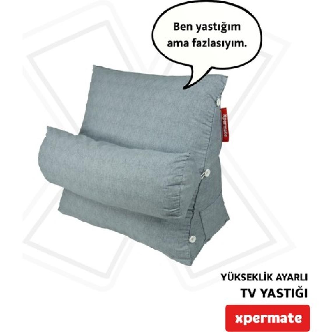 Xpermate Tv Yastığı Boyun Bel ve Sırt Destekli Yastık Ameliyat Sonrası Yastık Hasta Yastığı Gri