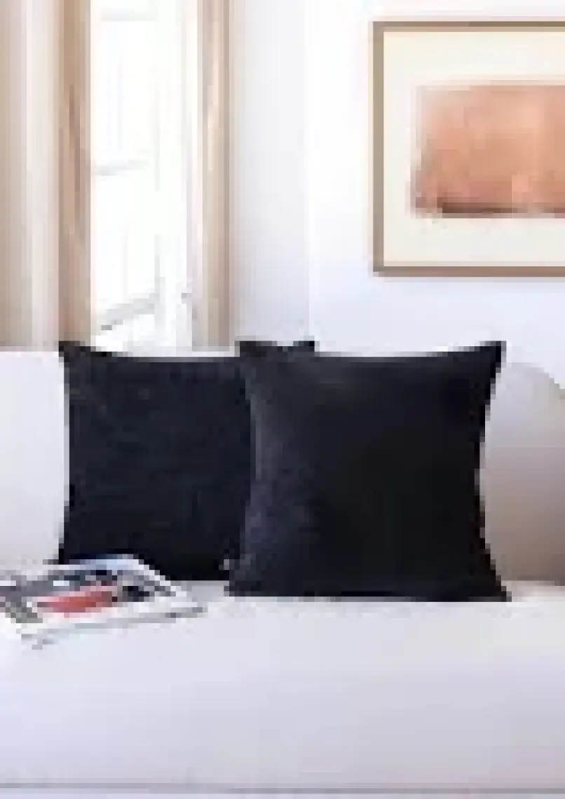Hamur Iskandinav Bohem 2 Li Teddy Puffy Kırlent Kılıfı Siyah
