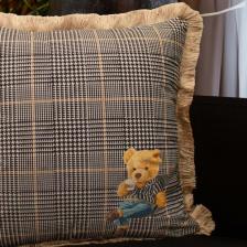 Adawall Kareli Picniker Teddy Dekoratif Kırlent