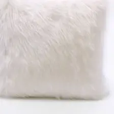Cango Home Peluş Kırlent Kılıfı - Beyaz