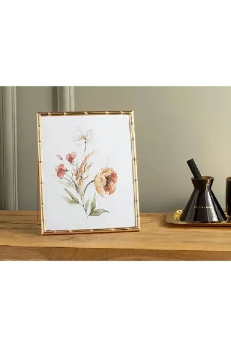 English Home Bamboo Metal Çerçeve 20 x 25 cm Gold