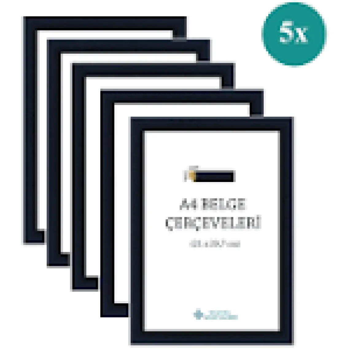 As Ticaret A4 Çerçeve 1. Sınıf 22MM 5'li Paket (Renk:lacivert)