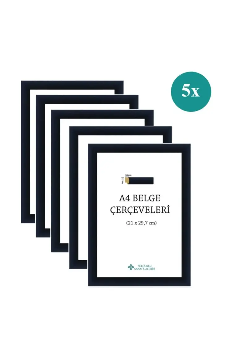 As Ticaret A4 Çerçeve 1. Sınıf 22MM 5'li Paket (Renk:lacivert)