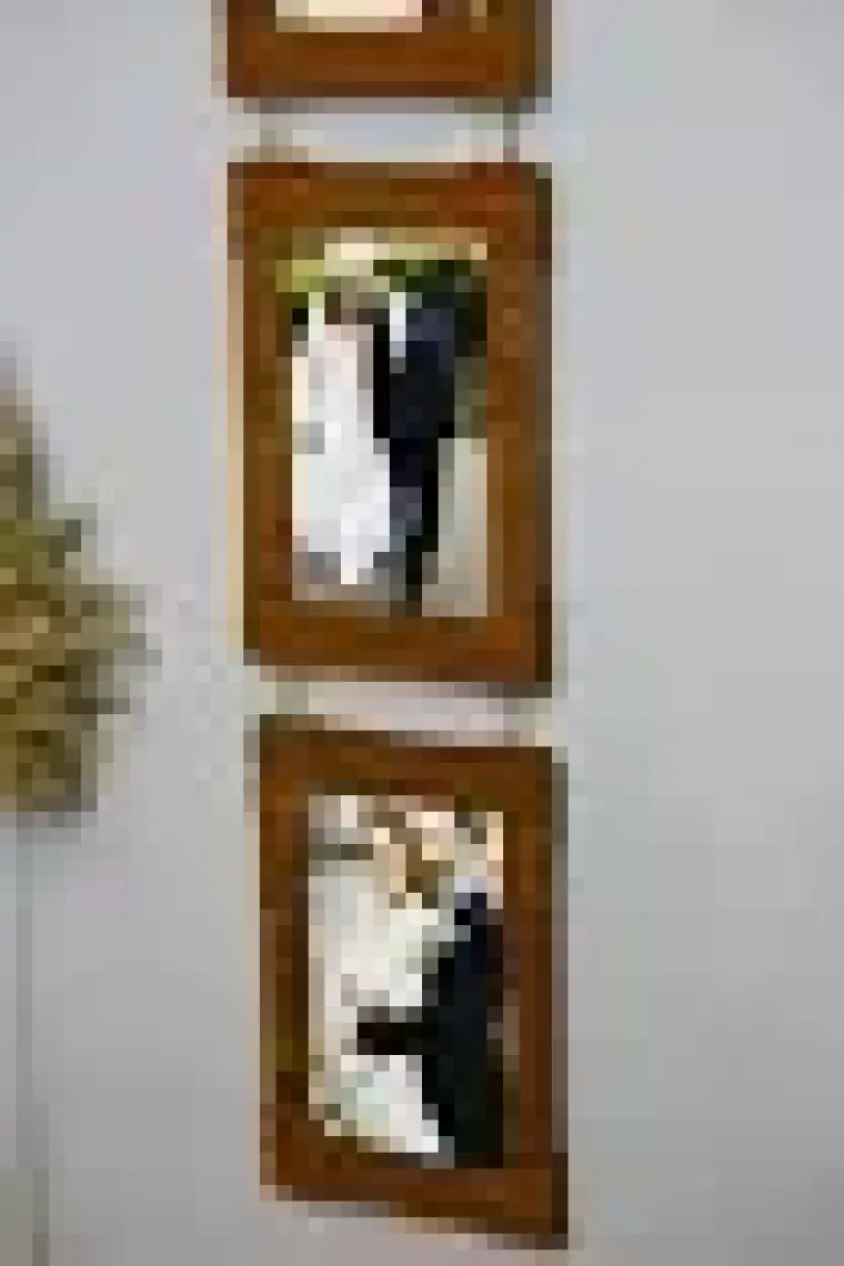 Hanem Grup Ahşap 3'lü 10X15 cm Ipli Fotoğraf Askılı Dikey