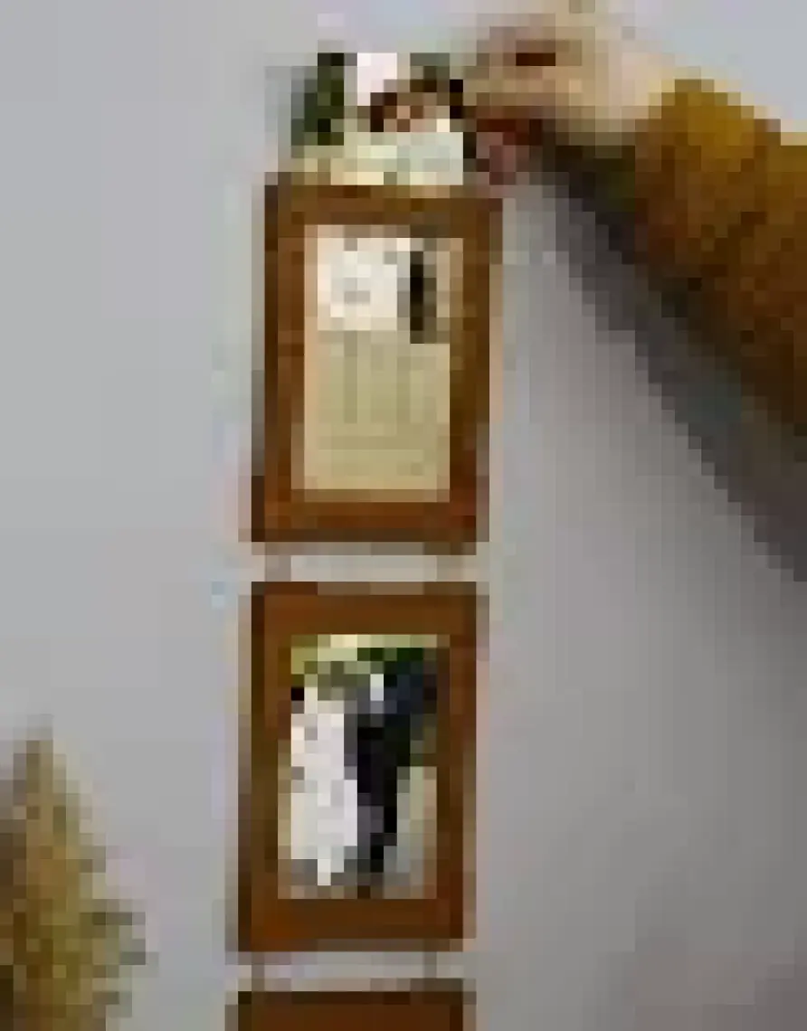 Hanem Grup Ahşap 3'lü 10X15 cm Ipli Fotoğraf Askılı Dikey