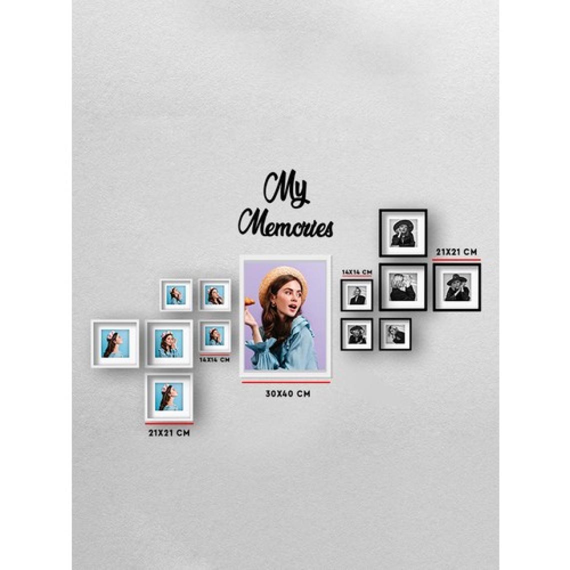 Nobbystar Yapışkanlı Sök-tak Paspartulu Beyaz 21x21cm Kare Fotoğraf Çerçevesi - 3'lü Paket