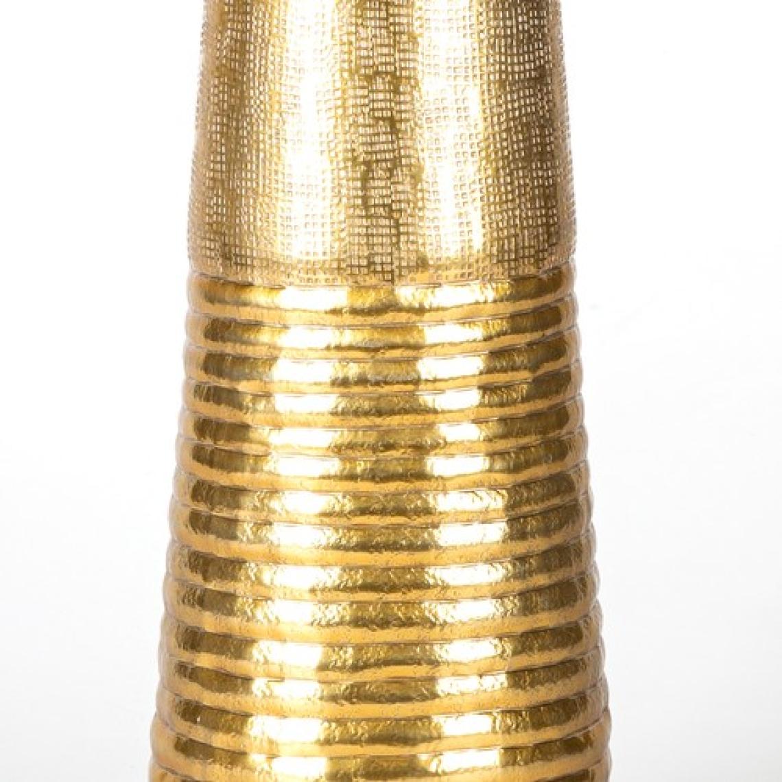 Herdekora Dekoratif Çekiçlenmiş Metal Vazo Gold 17X43X17 Cm.