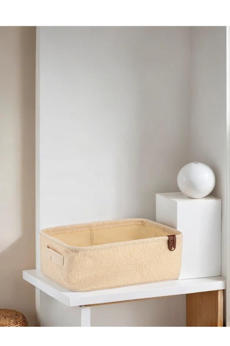 Rope Home Çekmece Içi Masa Düzenleyici Dikdörtgen Havlu Sepet (12,5 x 37 x 25)