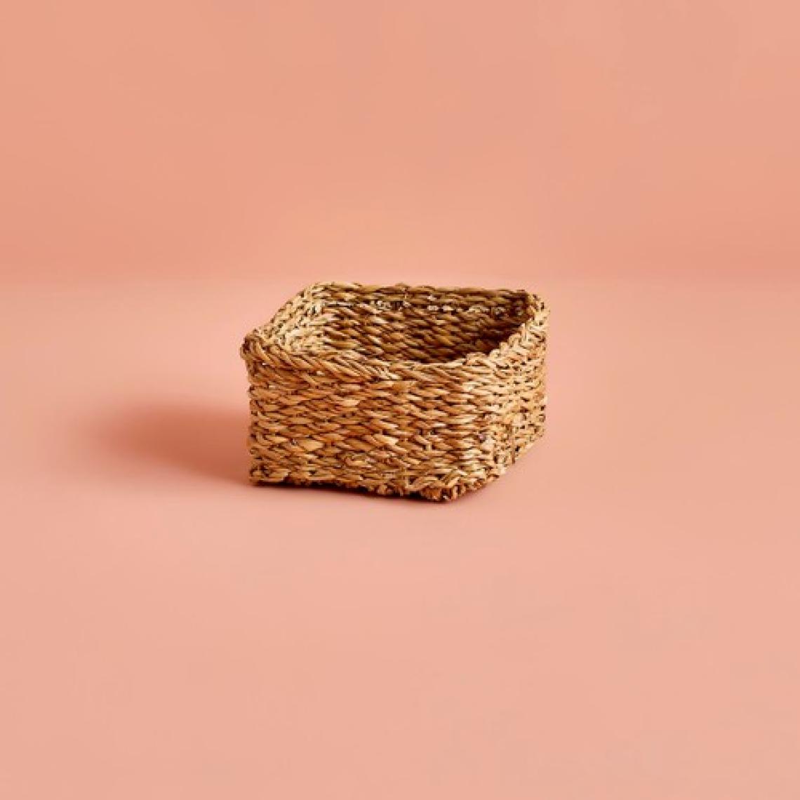Bella Maison Kiara Hasır Kare Sepet Naturel (18x18x8 cm)