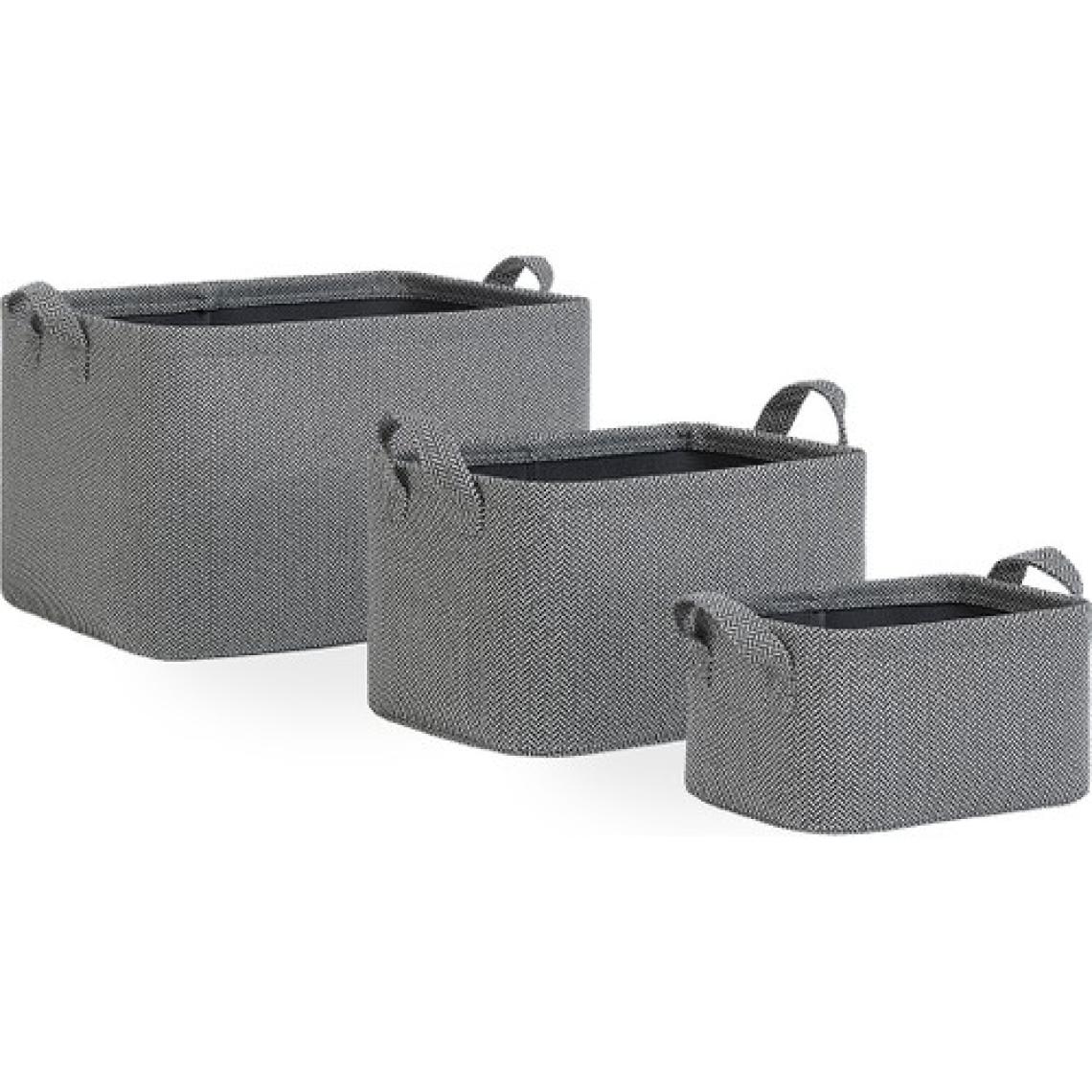 Ocean Home Textile 3'lü Set Dokulu Dolap İçi Çamaşır Çocuk Odası Oyuncak Düzenleyici Katlanır Saklama Sepeti Organizer