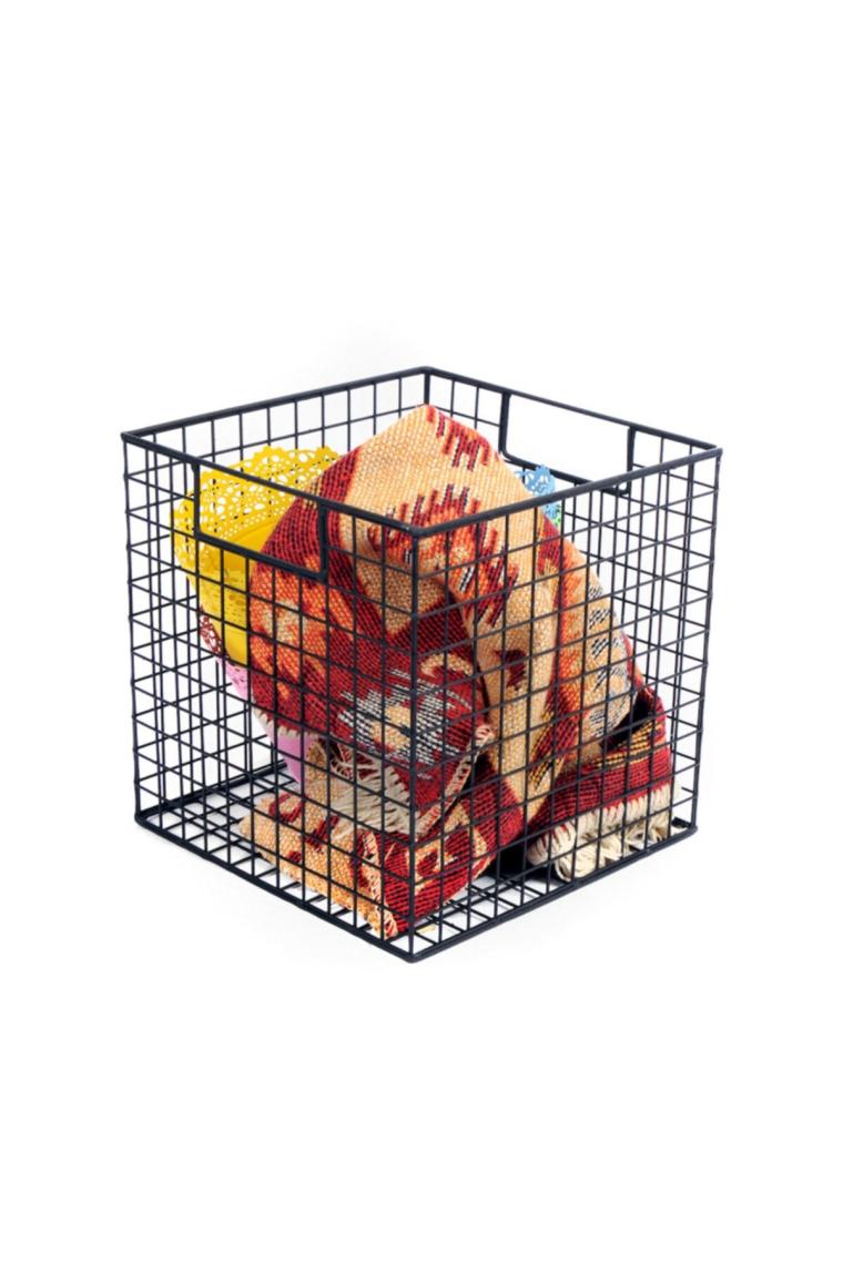 Wess Dizayn Metal Kafes Tel Dekoratif Grid Kare Sepet WD-104