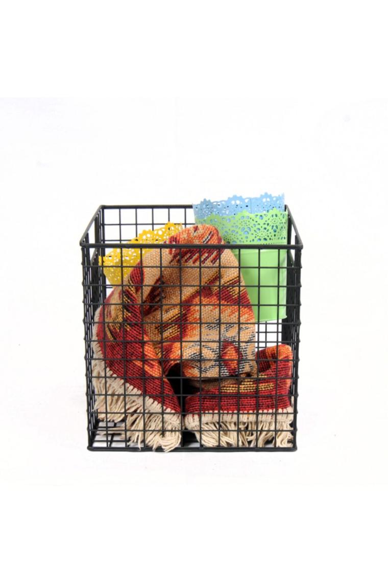 Wess Dizayn Metal Kafes Tel Dekoratif Grid Kare Sepet WD-104