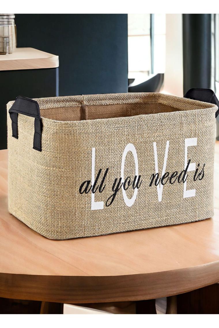 Prendi Home Jüt Dolap Içi Düzenleyici Katlanır Saklama Sepeti Organizer 30X22X18 cm