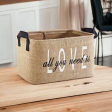 Prendi Home Jüt Dolap Içi Düzenleyici Katlanır Saklama Sepeti Organizer 30X22X18 cm