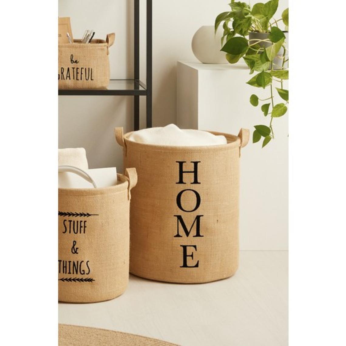 Ocean Home Textile Jüt Katlanır Kirli Çamaşır Dolap İçi Çocuk Odası Oyuncak Düzenleyici Saklama Sepeti 36x40 cm