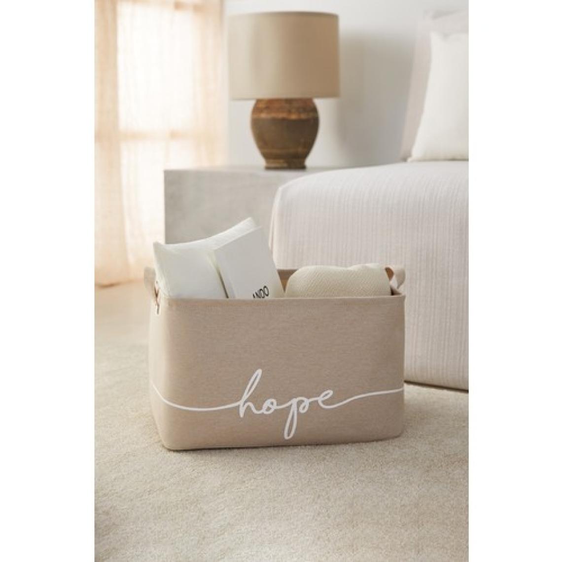 Ocean Home Textile Bej Dolap İçi Çamaşır Çocuk Odası Oyuncak Düzenleyici Katlanır Saklama Sepeti Organizer 42x31x25 cm
