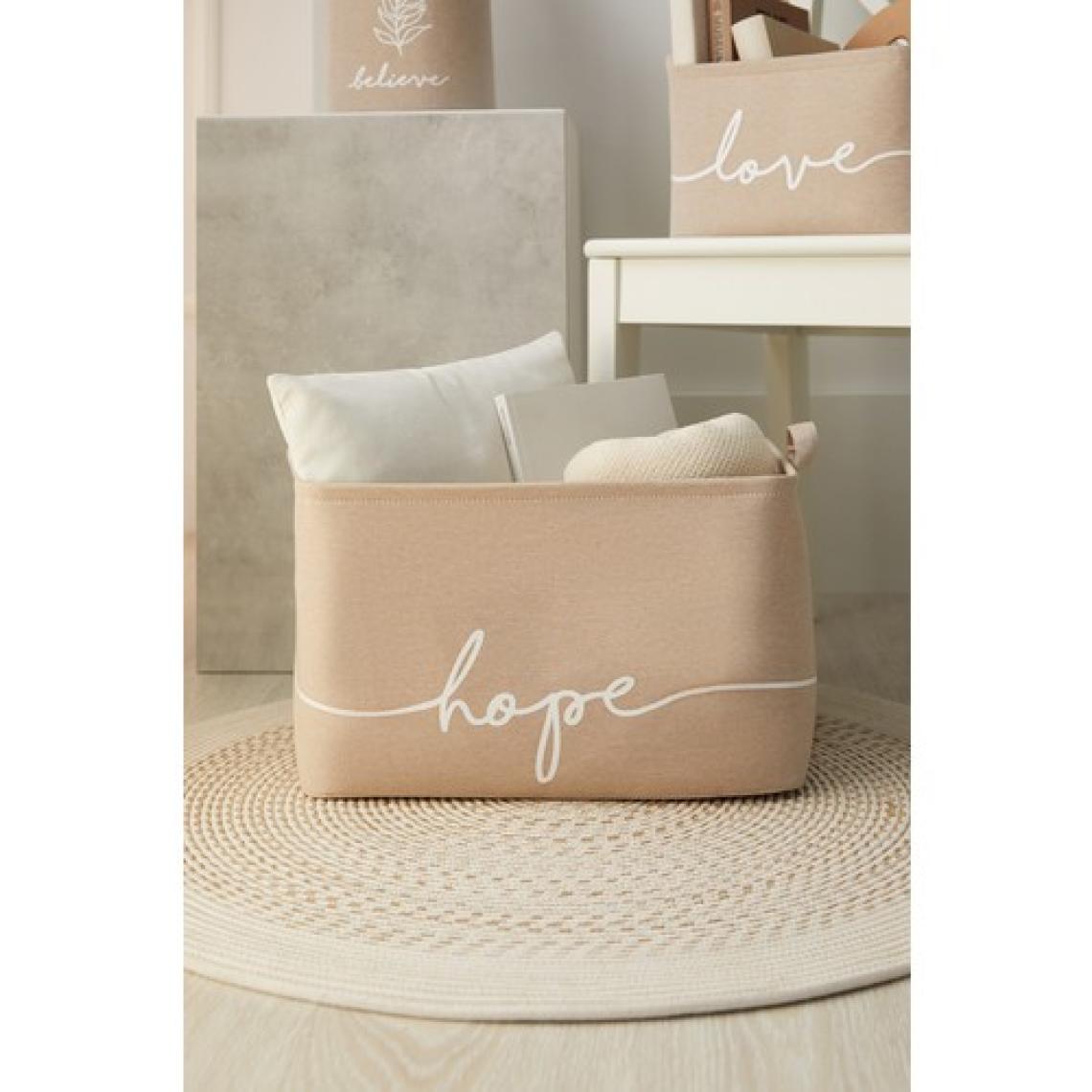 Ocean Home Textile Bej Dolap İçi Çamaşır Çocuk Odası Oyuncak Düzenleyici Katlanır Saklama Sepeti Organizer 42x31x25 cm