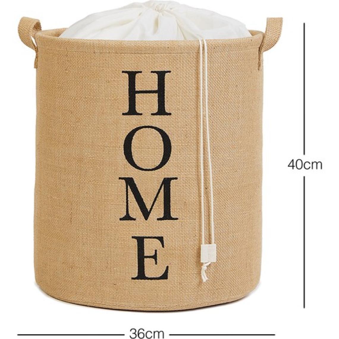 Ocean Home Textile Jüt Katlanır Kirli Çamaşır Dolap İçi Çocuk Odası Oyuncak Düzenleyici Saklama Sepeti 36x40 cm
