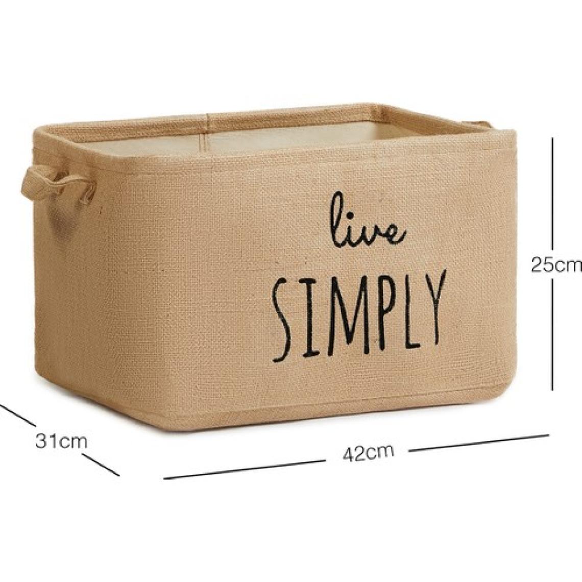 Ocean Home Textile Jüt Dolap İçi Çamaşır Çocuk Odası Oyuncak Düzenleyici Katlanır Saklama Sepeti Organizer 42x31x25 cm
