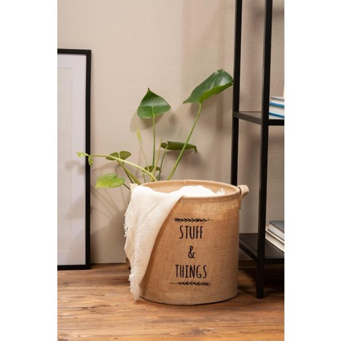 Ocean Home Textile Jüt Dolap İçi Çamaşır Çocuk Odası Oyuncak Düzenleyici Katlanır Saklama Sepeti Organizer 30x31 cm