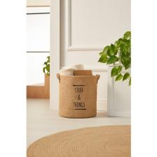 Ocean Home Textile Jüt Dolap İçi Çamaşır Çocuk Odası Oyuncak Düzenleyici Katlanır Saklama Sepeti Organizer 30x31 cm