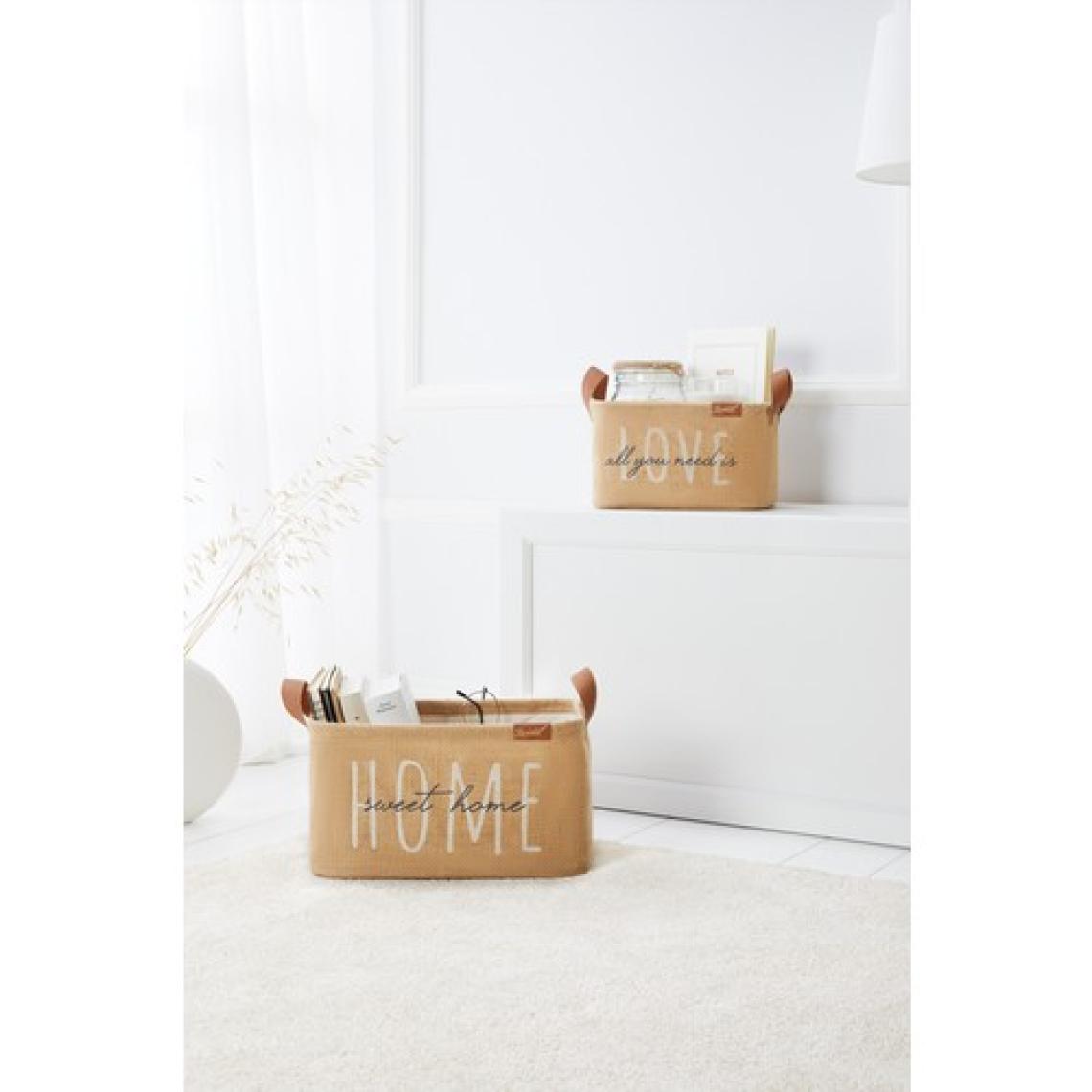 Ocean Home Textile 2'li Set Jüt, Dolap İçi Çamaşır Çocuk Odası Oyuncak Düzenleyici Katlanır, Saklama Sepeti Organizer