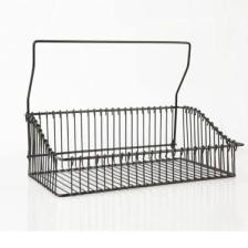 Hagen Siyah Metal Ferforje  Çok Amaçlı Sepet 20 x 30 cm