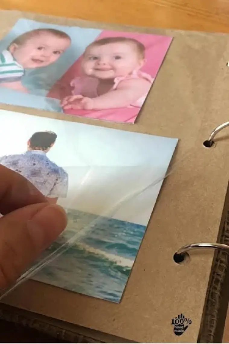 Direkt-Al Pazen Kumaş Kaplı Sert Kapaklı Yapışkanlı Foto Albüm