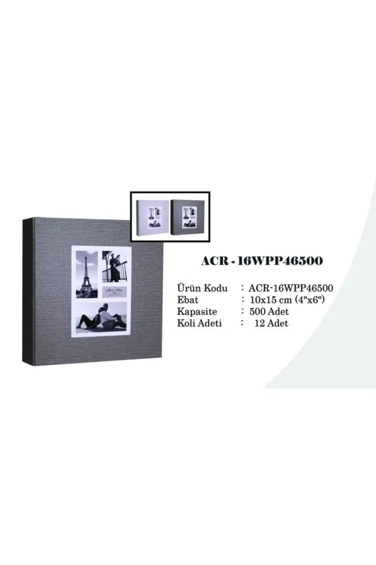 GünTech 10X15 500 Lük Koton Fotoğraf Albümü Koton Vizon