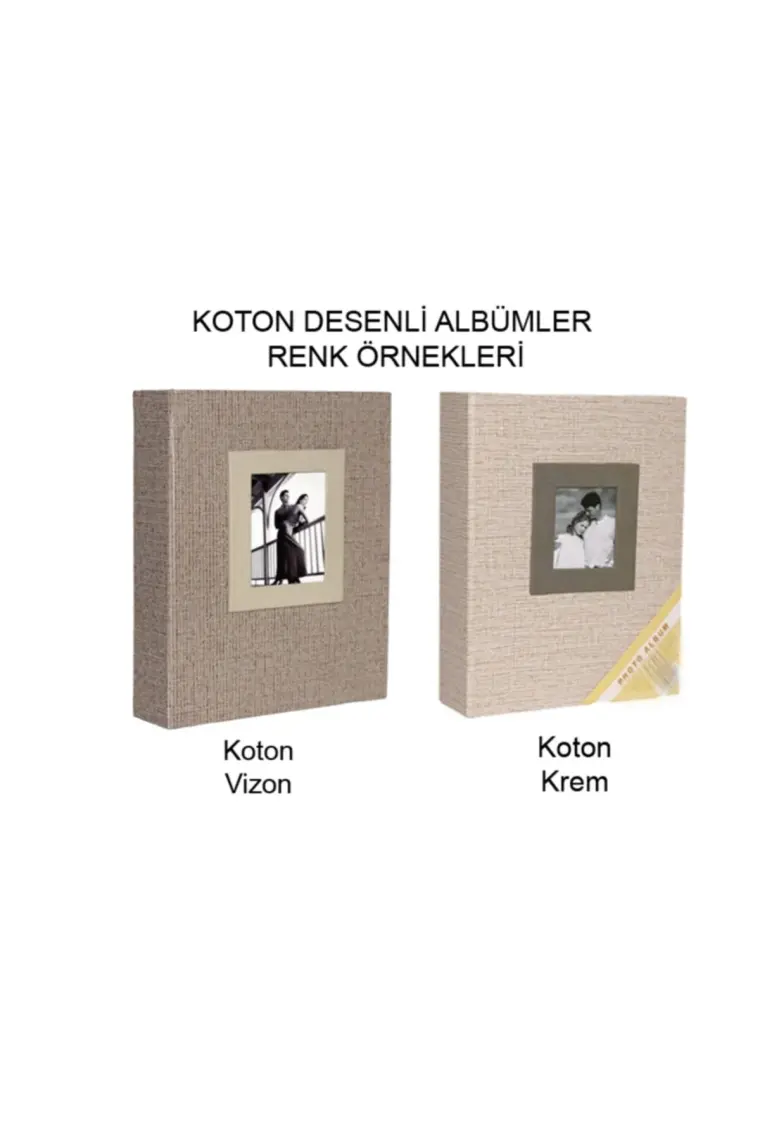 GünTech 10X15 500 Lük Koton Fotoğraf Albümü Koton Vizon