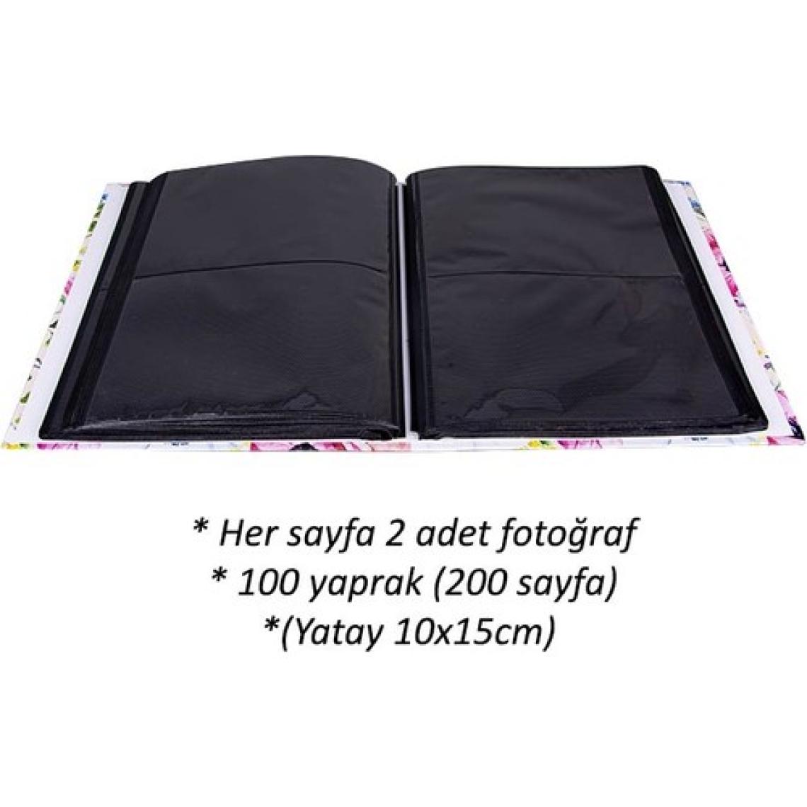 Best Hediye 200’LÜK 10 x 15 cm  Fotoğraf Albümü -Çiçek Kapak