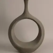 Koza Home Galante Özel Taş Doku Yeşil İskandinav Seramik Vazo 10x30x35cm 6269