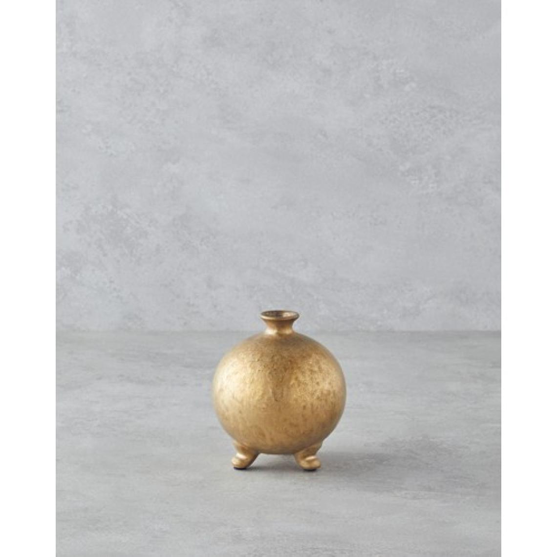 Tresa Seramik Vazo 14 cm Gold
