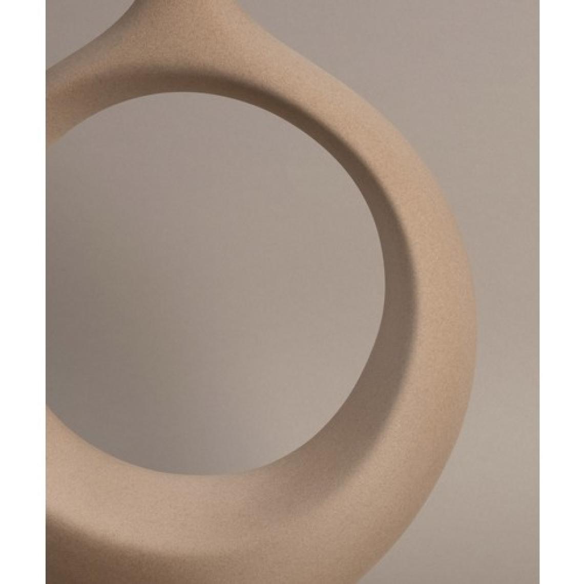 Koza Home Galante Özel Taş Doku Vizon İskandinav Seramik Vazo 10x30x35cm 6271