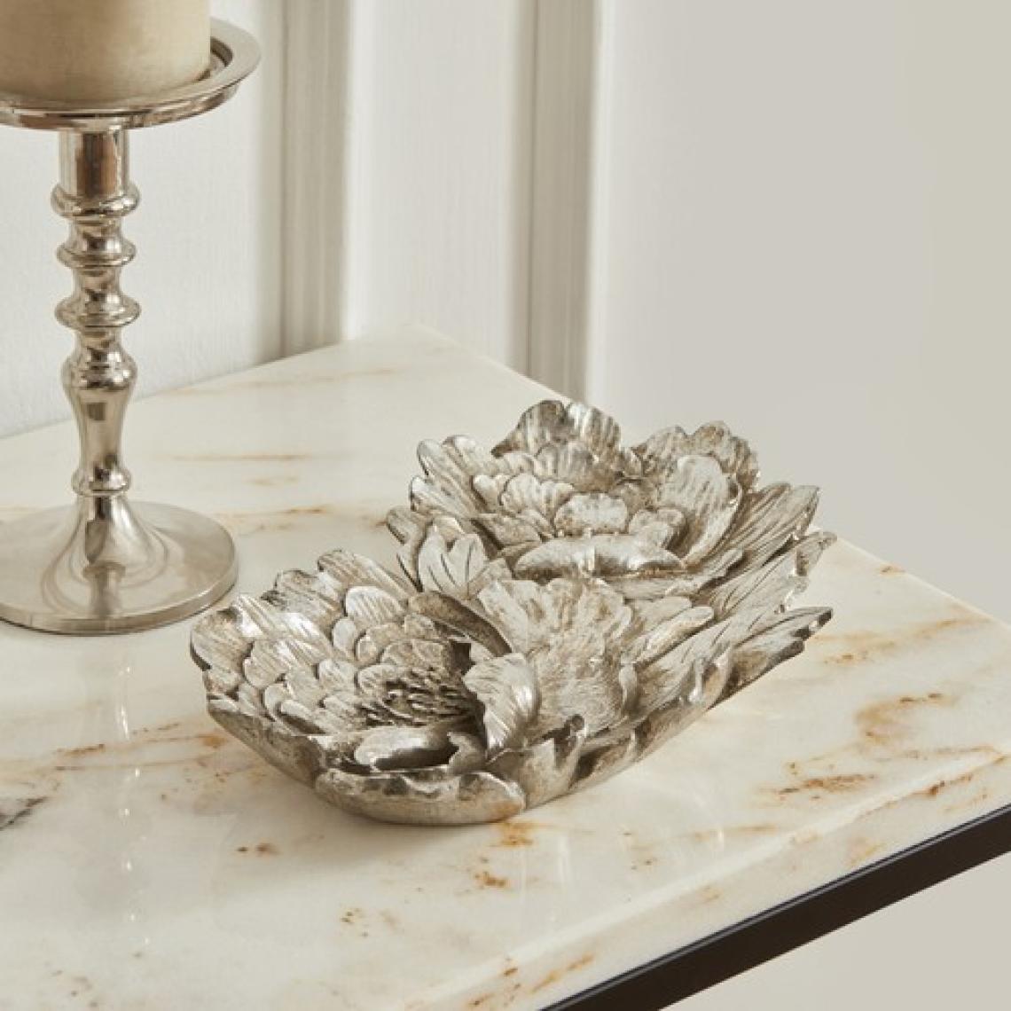 Karaca Home Lianca Dekoratif Tabak Silver 26X16 cm