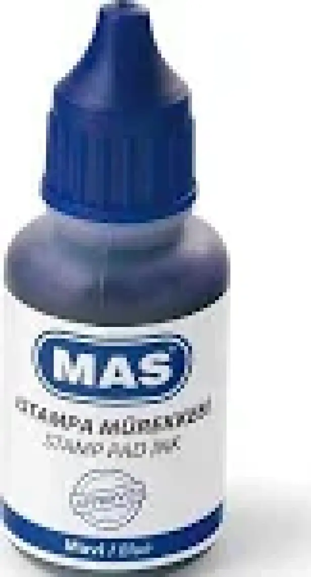 Mas 463 Istampa Mürekkebi 20 ml. Mavi 10'lu