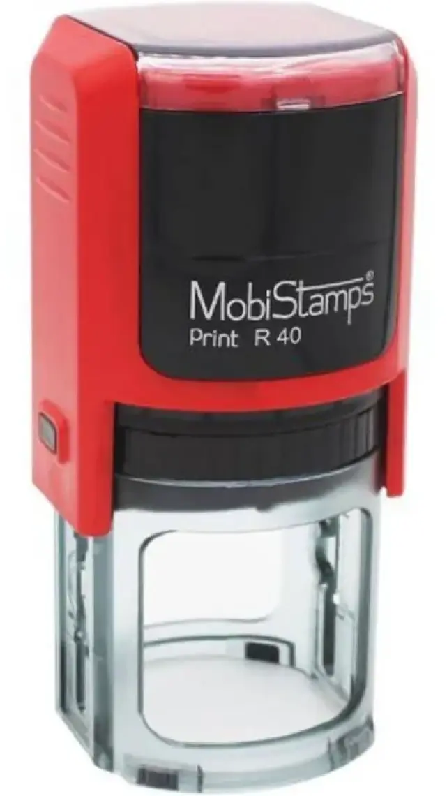 Mobistamps Kaşe Yuvarlak R-40 Siyah Keçeli