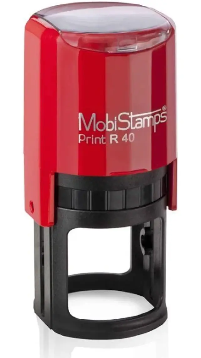 Mobistamps Kaşe Yuvarlak R-40 Siyah Keçeli
