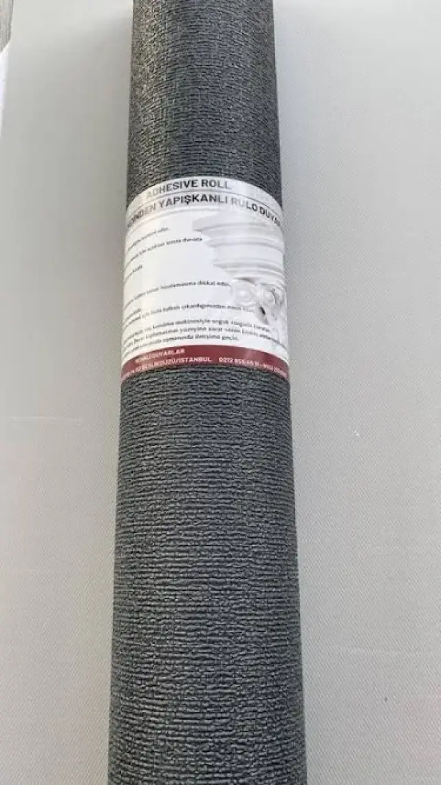 Renkli Duvarlar 50X280 cm (1,4m2) Koyu Gri Antasit Kendinden Yapışkanlı Dokulu Esnek Silinebilir Duvar Kağıdı