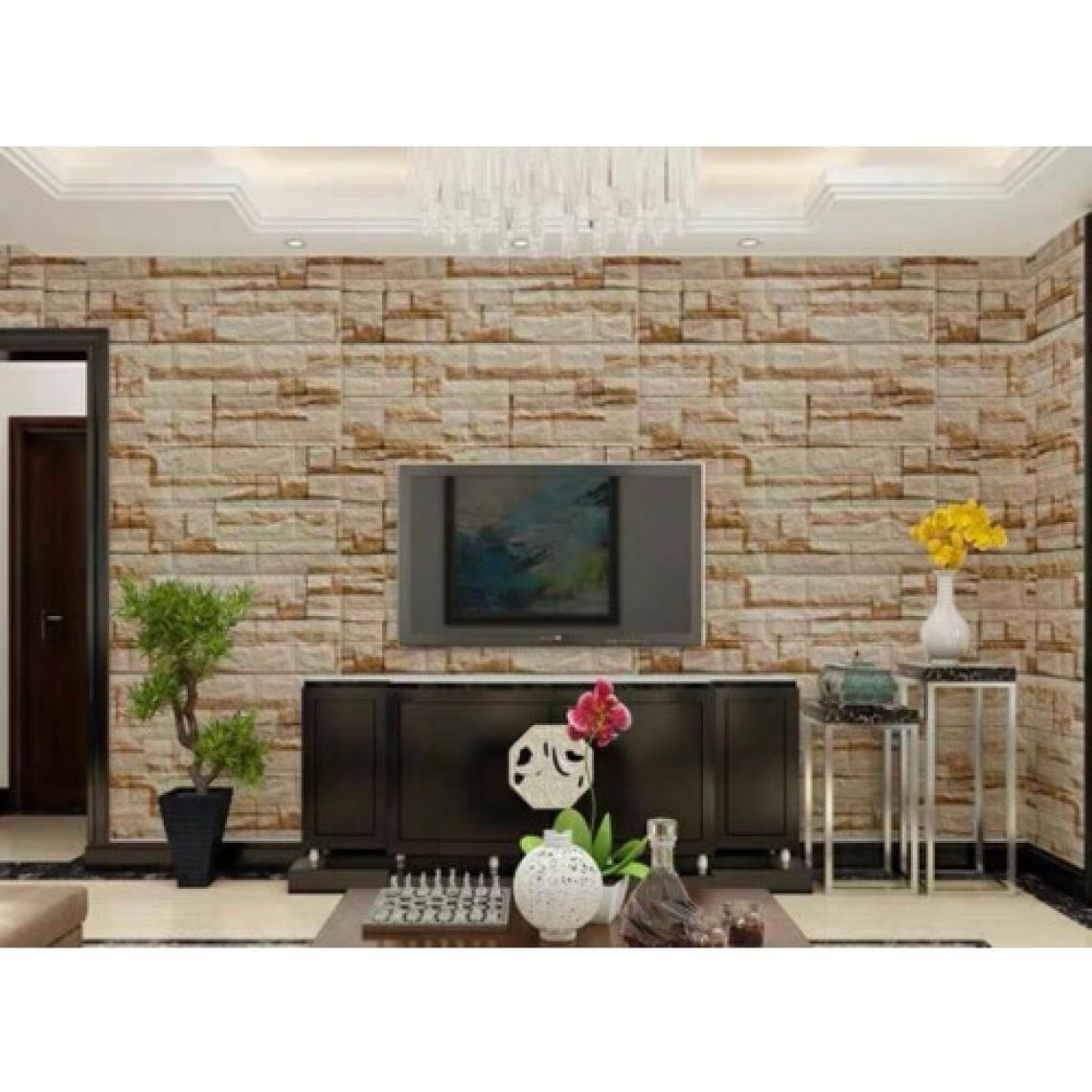 Renkli Duvarlar Tv Arkası Kendinden Yapışkanlı 3D Duvar Kağıdı Paneli NW107