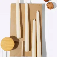 Gizemli Home 4 Lü Set Krem Şamdan Mumu