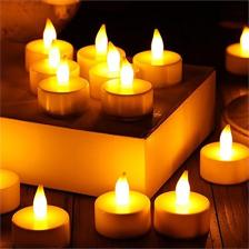 Tvshopmarket 12 Li Led Tealight Sarı Işık Mum