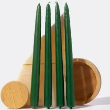 Set Yeşil Şamdan Mumu 4 Lü