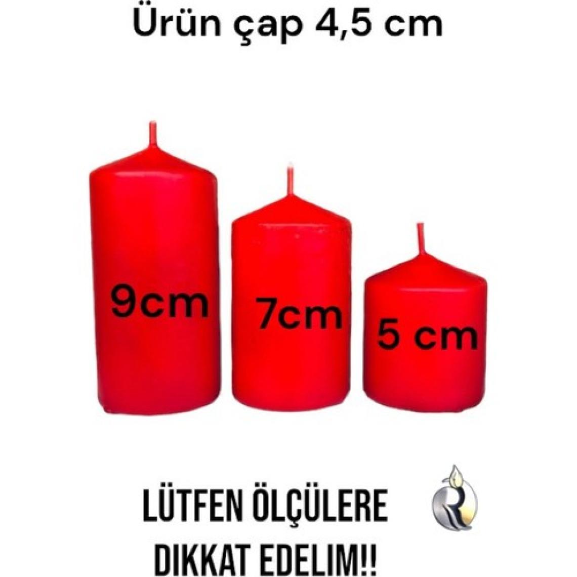 Royal Mum Yılbaşı Özel 3 Adet Silindir Mum Seti