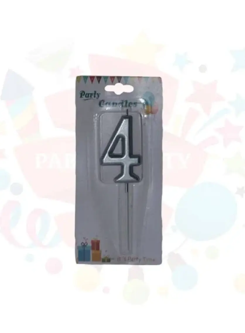 Festivall Mum Rakam Çubuklu Gümüş 4