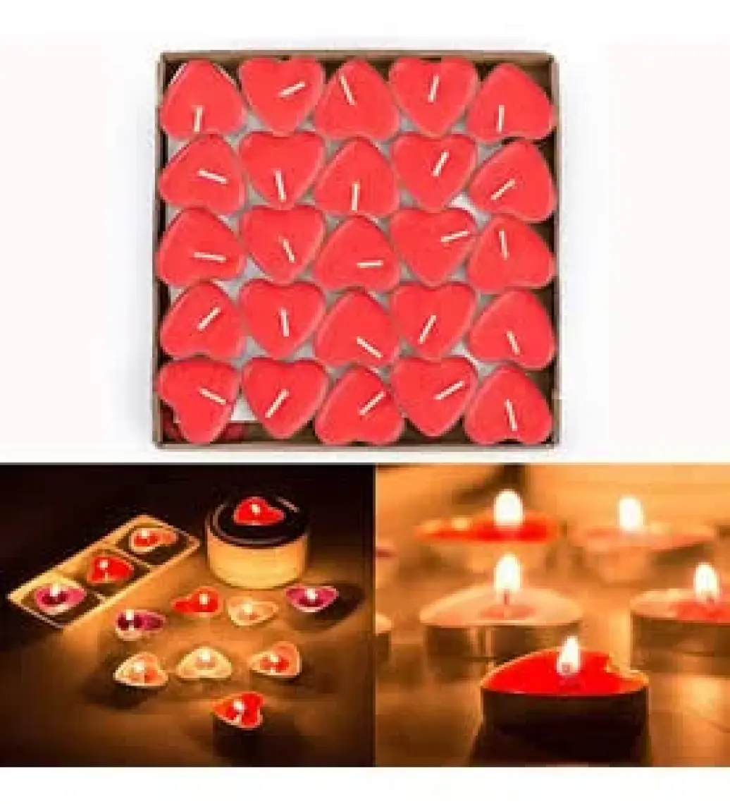 Green  kalpli Tealight Mum ve 25 Adet Mum Kabı