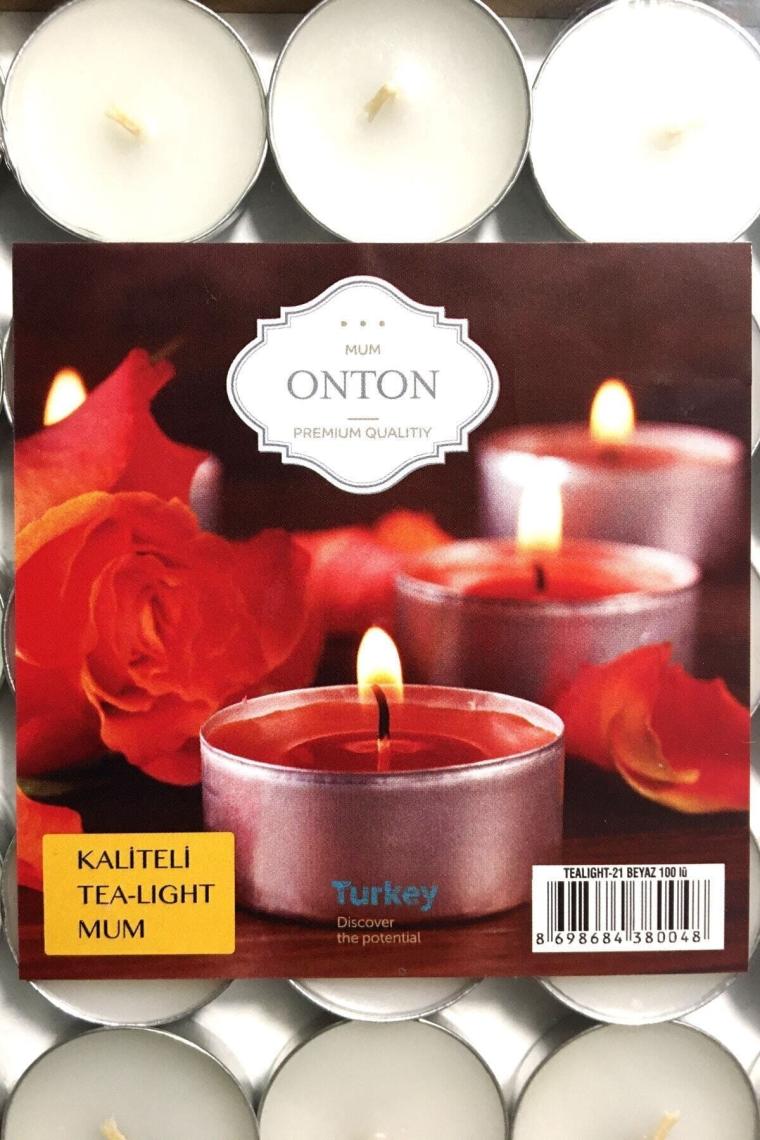 Çetin Shop Tealight Mum Beyaz 100 Adet
