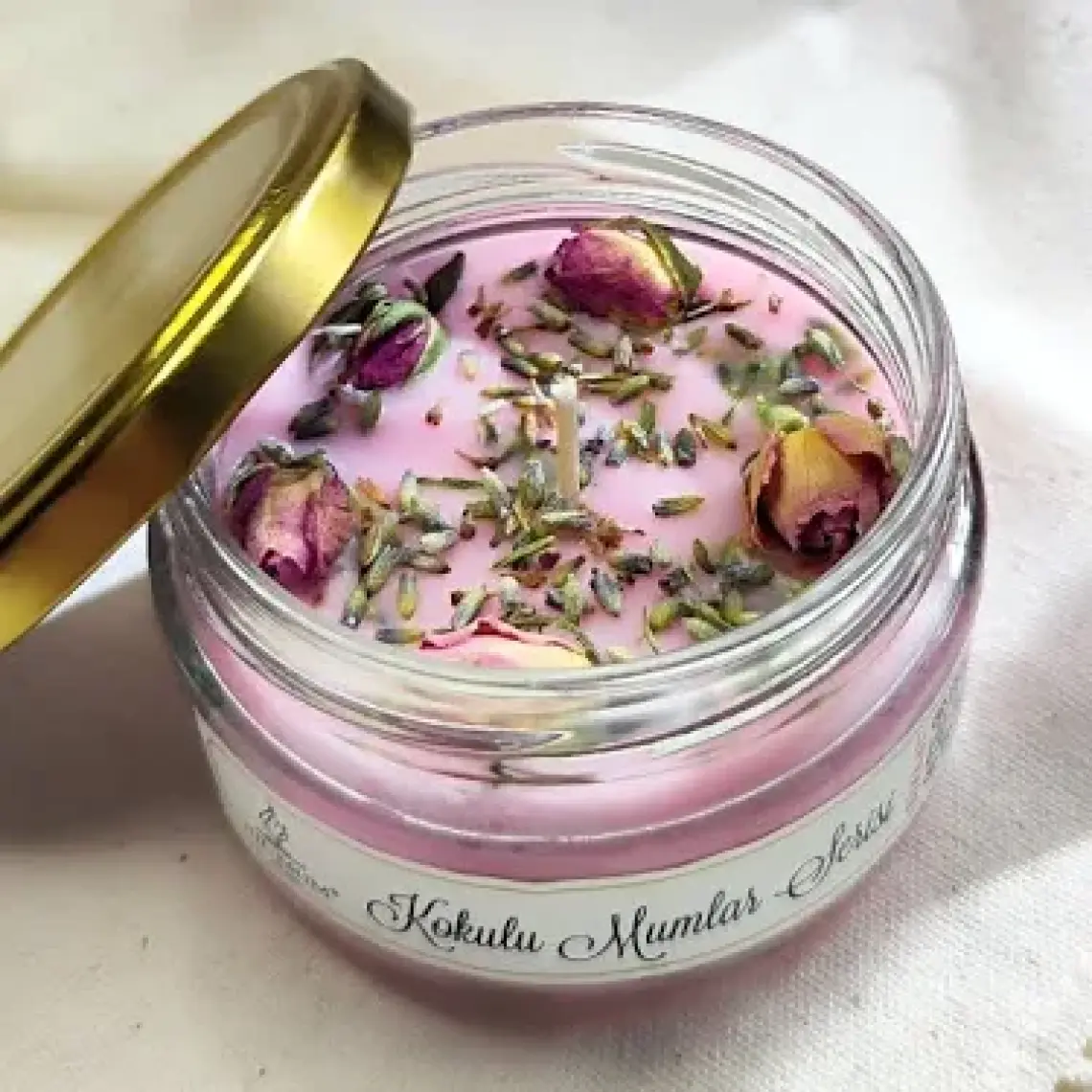 Nil Mum Pembe Düşler Vanilya & Lavanta Kokulu Mum 330 Gr.