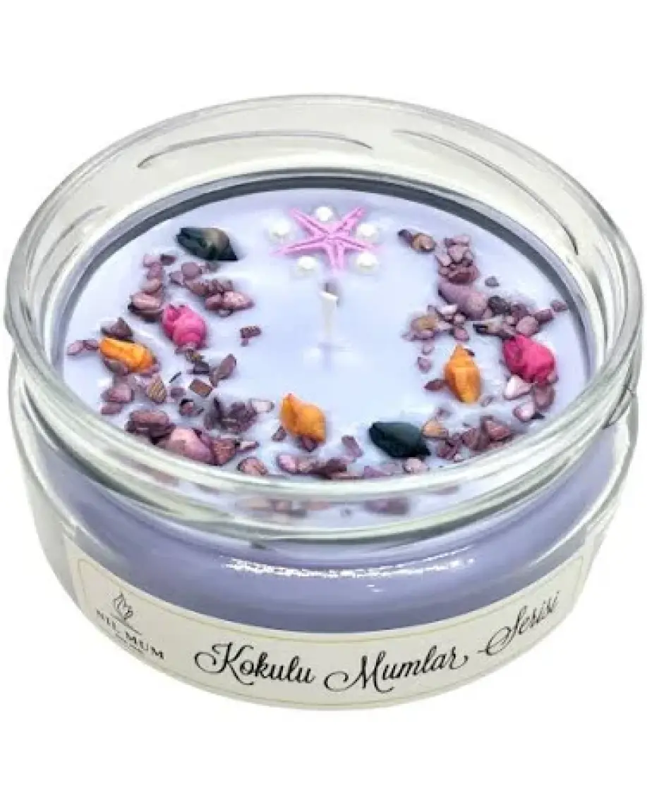 Nil Mum Renkli Deniz Konsept Mor Kokulu Mum 325 Gr.
