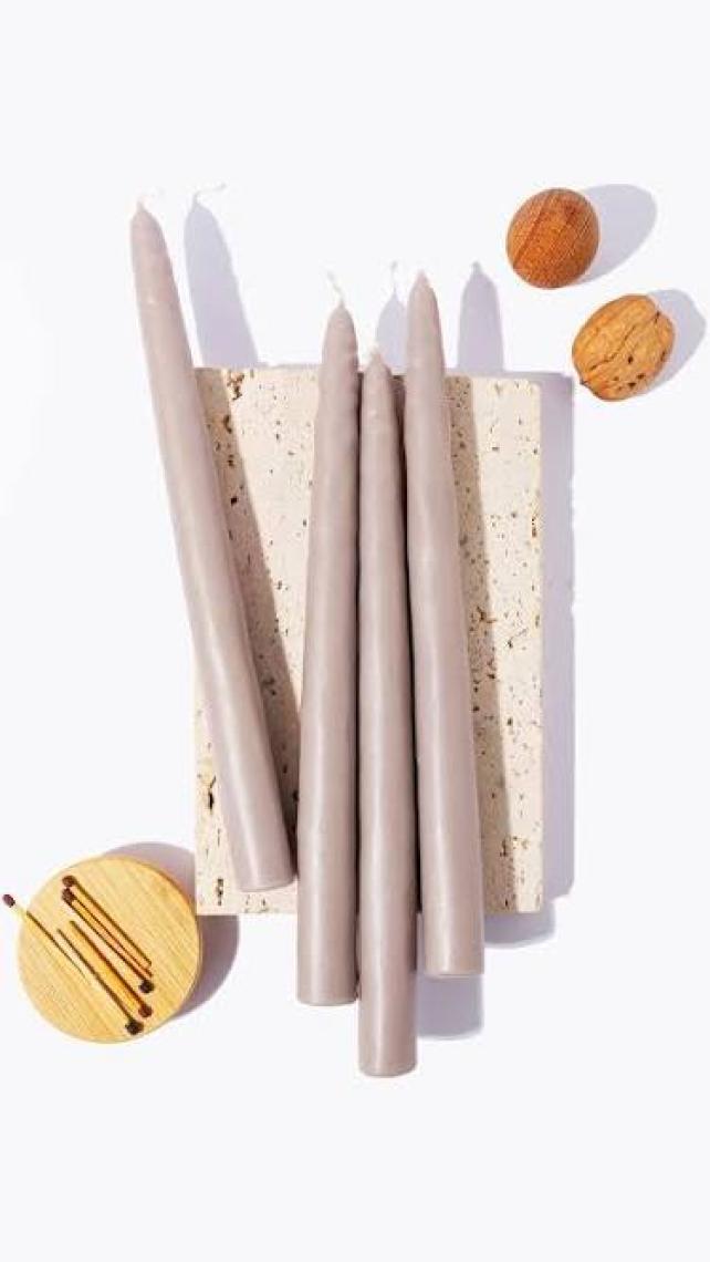 Gizemli Home 4 Lü Set Açık Vizon Şamdan Mumu